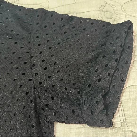 Anthropologie Postmark M Black Chantal
Eyelet Top Black Short Sleeve Top - Picture 7 of 9